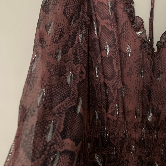 Rebecca Taylor snake print smoked clip dress - Picture 10 of 12